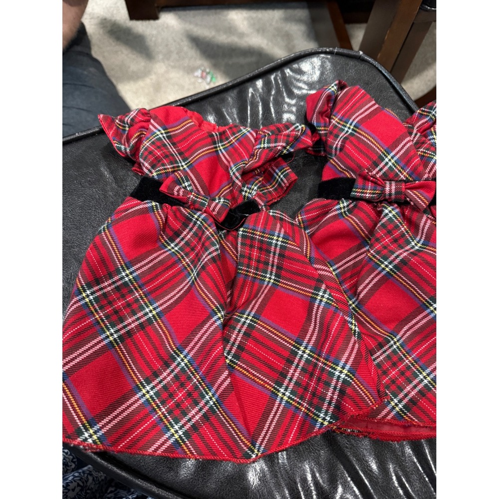 2 American girl‎ Tartan Plaid Dress Holiday Christmas Apparel Outfit no tag